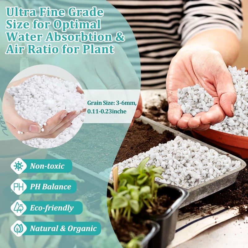 Legigo 20 Quarts Organic Horticultural Perlite for Plants Indoor- Natural Horticultural Soil Additive Conditioner Mix for Improves Drainage, Ventilation and Root Growth - Image 2